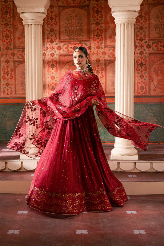 Chaotic Garet 3Pc - Chiffon Wedding Frock (Pre-Order)