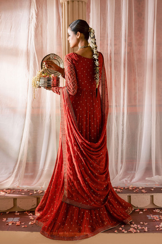 Crusteez 3Pc - Chiffon Wedding Frock (Pre-Order)