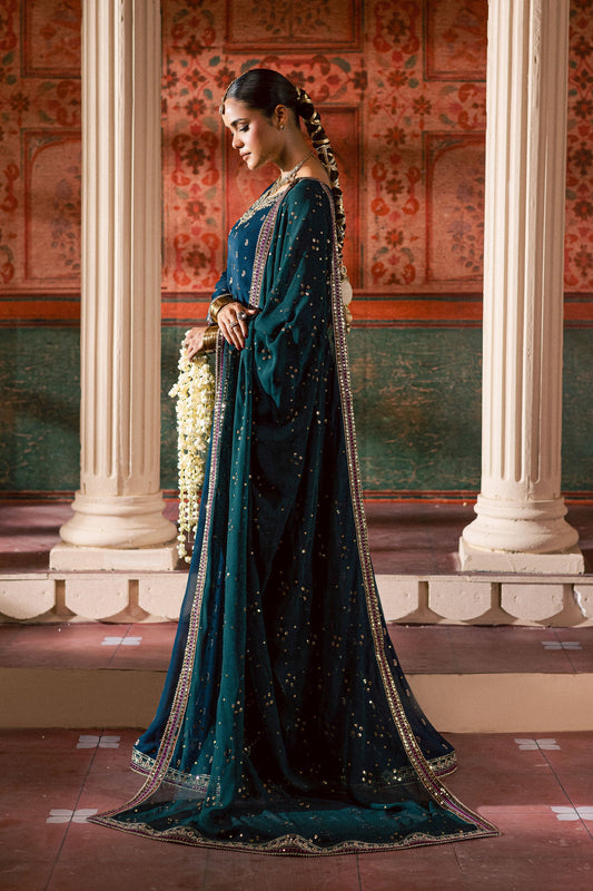 Mor Pankh 3Pc - Chiffon Wedding Frock (Pre-Order)