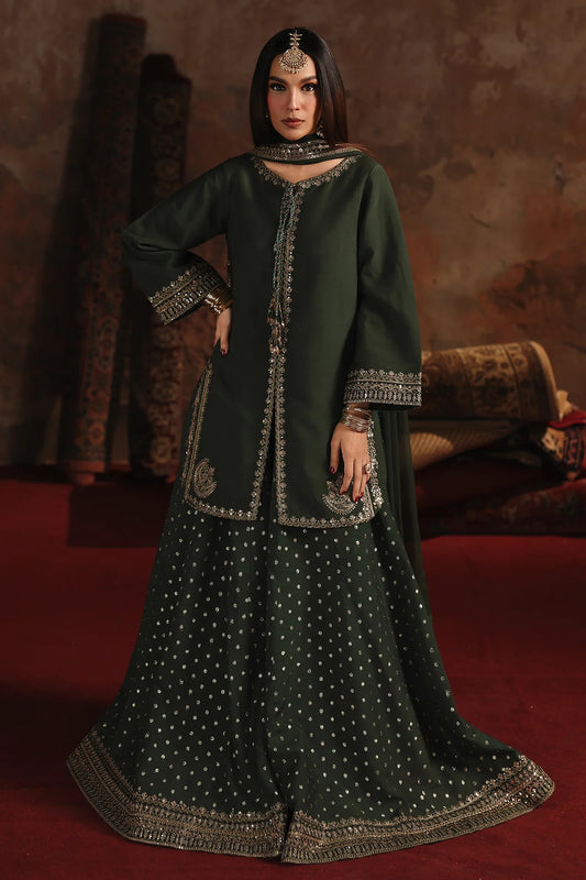 3-PC Embroidered Raw-Silk Suit CMA-5-168 (Pre-Order)
