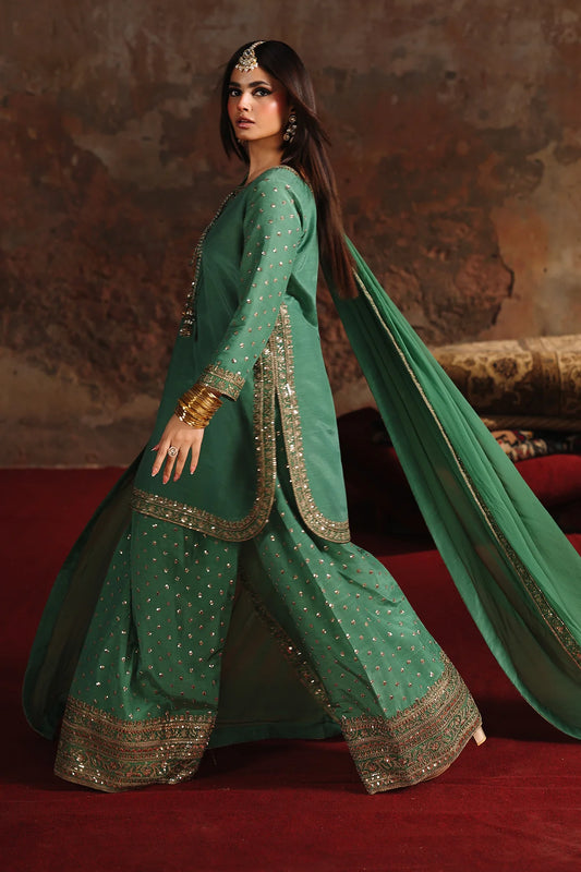 3-PC Embroidered Raw-Silk Suit CMA-5-171 (Pre-Order)