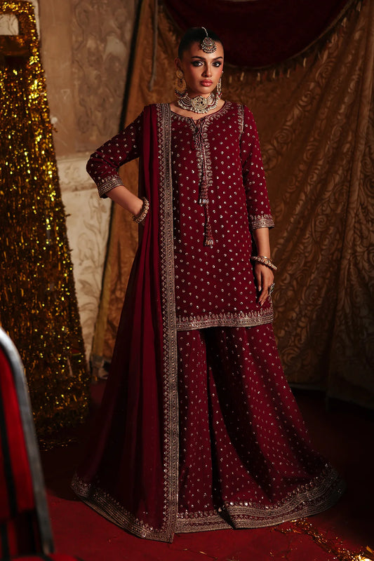 3-PC Embroidered Chiffon Suit CMA-5-158 (Pre-Order)