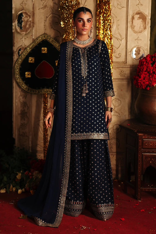 3-PC Embroidered Chiffon Suit CMA-5-159 (Pre-Order)